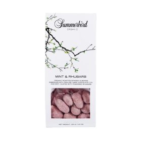 Dragerede Mandler med mint og rabarber