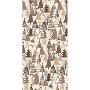 Serviet med brune juletrer