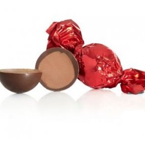 Chokolade kugle r�d - macadamia