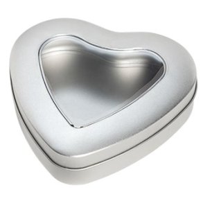 Dse slv hjerte med vindue 