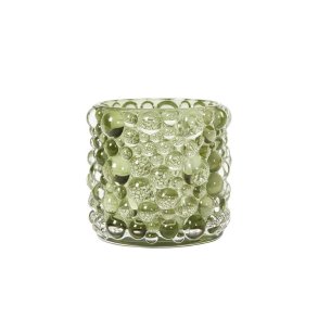 Fyrfadsstage lysgr�n glas