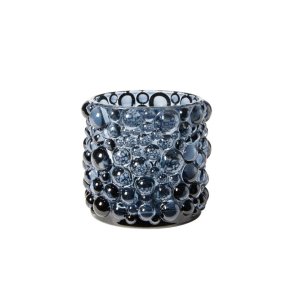 Fyrfadsstage m�rkbl� glas