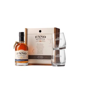 Gavekasse Havmanden 35 cl og 2 glas