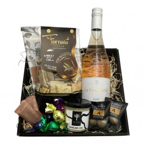 Gavekurv med Alkoholfri Ros�vin, S�dt og Snacks nr. 2