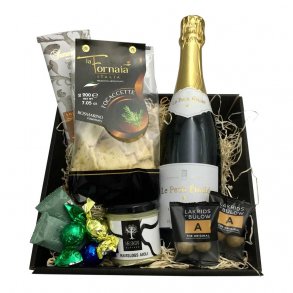 Gavekurv med Alkoholfri bobler, S�dt og Snacks nr. 2