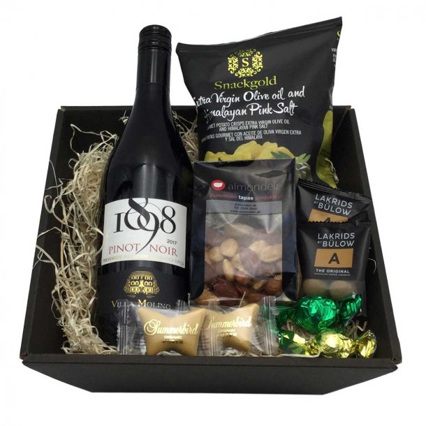 Gavekurv med R�dvin, Chokolade og S�dt nr. 1