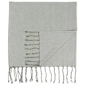 Hammam H�ndkl�de natur/sorte striber 100x150