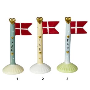 Keramik flag til far - pris pr. stk