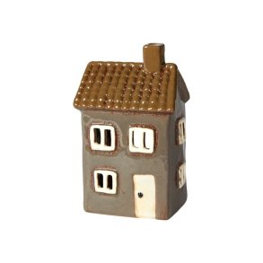 Keramikhus til fyrfadslys m�rk