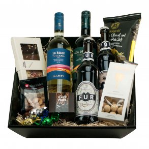 Gavekurv med Vin, Special�l, Chokolade og S�dt