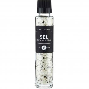 Salt med sort og hvid peber