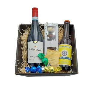 P�skekurv med vin, �l og chokolade