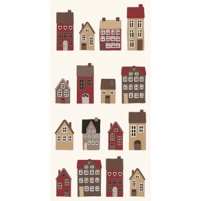 Serviet med julehuse 16 stk pr pakke