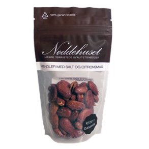 Trristede saltede mandler med citronsmag