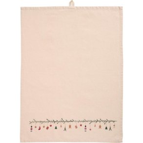 Viskestykke Julius natur med juleranke