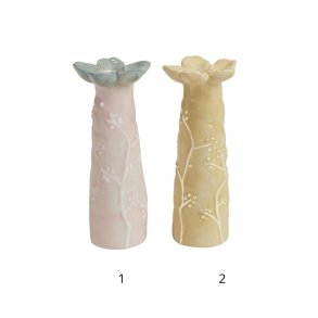 Vase Blomst gul ros - pris pr. stk