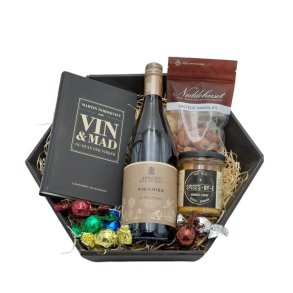 Gavekurv - Incl. bog om mad og vin